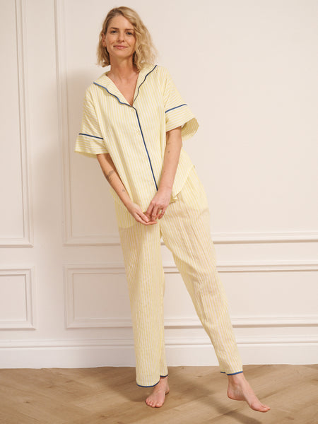 28.WomensGauzeOversizePyjamasYellowTickingStripe-BabyBlueTrimShot0023_600x600.jpg